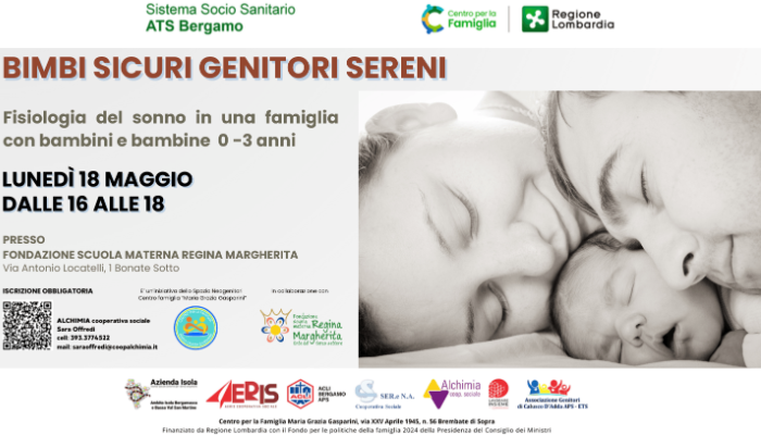 Bimbi sicuri, genitori sereni: Fisiologia del sonno in una famiglia con bambini e bambine 0/3 anni