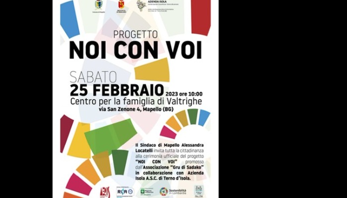 Inaugurazione Centro per la famiglia di Valtrighe, Via San Zenone 4 - Mapello - Sabato 25 Febbraio 2023 alle ore 10:00