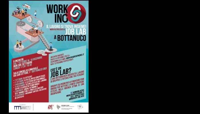 “JOB LAB” incontri di ricerca del lavoro rivolti a persone dai 30 anni in su