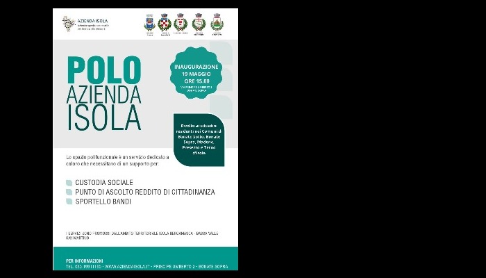 POLO AZIENDA ISOLA - INAUGURAZIONE BONATE SOPRA 19 MAGGIO 2022 - ORE 15