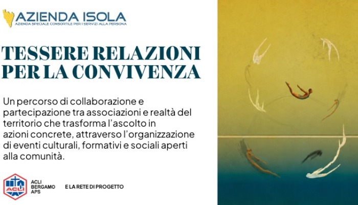 Progetto Tessere relazioni per la convivenza di ACLI Bergamo APS con il contributo di Azienda Isola per il Bando Associazioni 2026