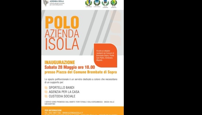 POLO AZIENDA ISOLA - INAUGURAZIONE BREMBATE di SOPRA 28 MAGGIO 2022 - ORE 10