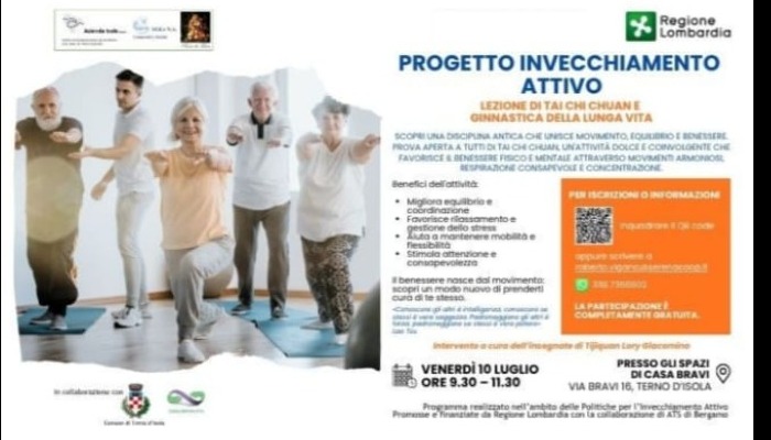 Progetto invecchiamento attivo: lezione di Tai Chi Chuan e ginnastica della lunga vita