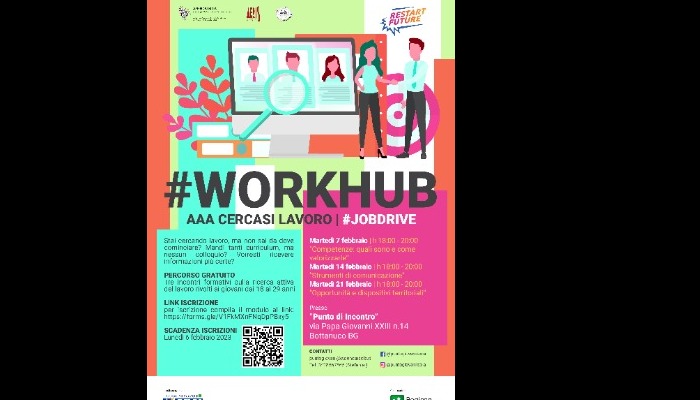#WORKHUB  #JOBDRIVE presso "Punto d'incontro" Piazza Papa Giovanni XXXIII n° 14 - Bottanuco